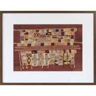 Burgundy Embroidery 1 40W X 30H - Cleared Decor