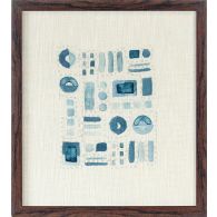 Abstract Blue Textile  20W X 20H - Cleared Decor