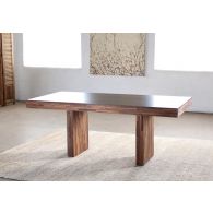Recycled Wood Block Dining Table