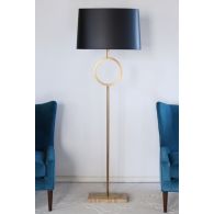 Logan Floor Lamp with Black Shade