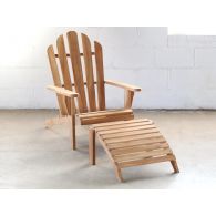 Teak Adirondack Chair With Ottoman