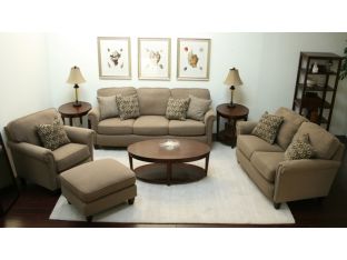 Contemporary Oval End Table with Low Shelf