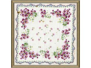 Vintage Silk Handkerchief IV 18W x 18H