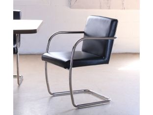 Mitchell Gold Hugo Arm Chair in Black Leather