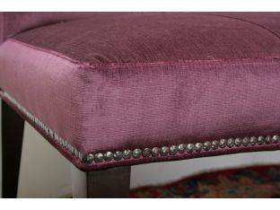 Grape Velvet Armless Loveseat/Bench