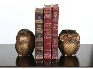 Pair of Bronze Owl Bookends
