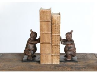 Pair of Bronze Sumo Bookends