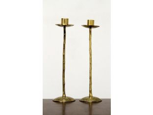 Pair of Brass Candle Stands