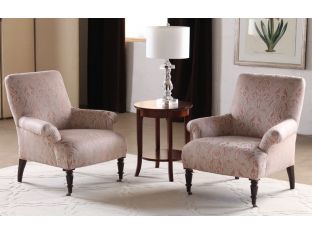Blush Damask Club Chair