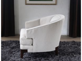 Channel Back Club Chair with Nailhead Accents