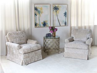 Skirted Club Chair In Shell