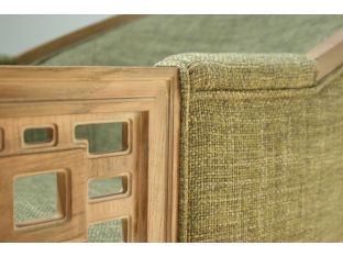 Light Olive Green Fretwork Club Chair
