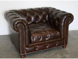 Cigar Leather Chesterfield Club Chair