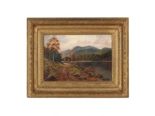 Scottish School Loch Katrine Landscape 19th c. 26.5W x 20.75H