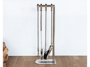 Nickel Finish Fire Tools - Cleared