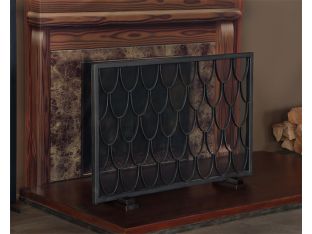 Black Scaled Mesh Fire Screen - Cleared