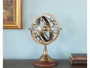  Large Etched Brass Armillary - Cleared