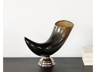Mounted Horn On Silver Base - Cleared
