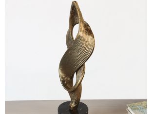 Abstract Antique Brass Infinity Scultpure -Cleared