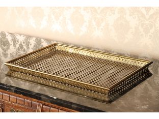 Brass Quatrefoil Tray - Cleared