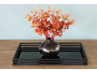 Bronze Deco Swirled Vase  - Cleared