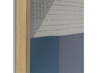 Blue And Grey Textile 2  40W X 56H - Cleared Décor
