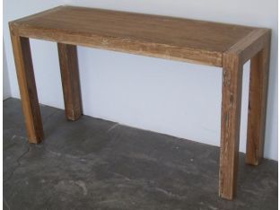 Rustic Wood Parsons Console Table