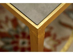 Gold Leaf Sabre Coffee Table With Antiqued Mirror Top