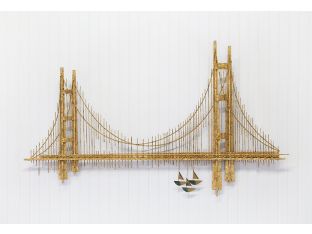 Brass Bridge Wall Sculpture - Cleared Décor