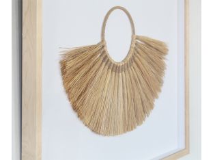 Isla Framed Necklace Of Organic Grasses 30W X 23H