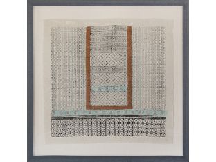 Betwa Block Printed & Embroidered Textile 40W X 40H
