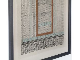 Betwa Block Printed & Embroidered Textile 40W X 40H