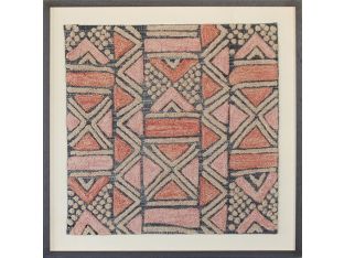 Shoowa Kuba Cloth Design Textile 28W X 28H