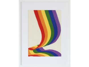Pride Flag Waving 1  22W X 29H - Cleared Decor