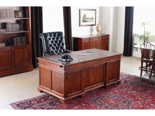 Weathered Cherry Executive Desk