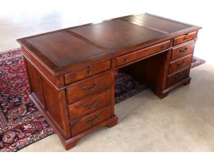 Weathered Cherry Executive Desk