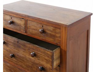 Hand Made Walnut 2 over 3 Chest circa 1840-1860