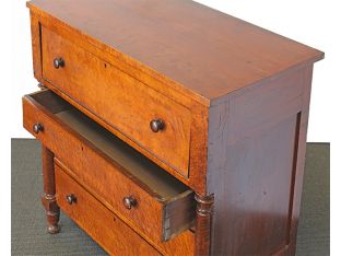 Handmade Birds Eye Maple Empire Chest circa 1840-1860
