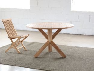Natural Teak Round Dining Table