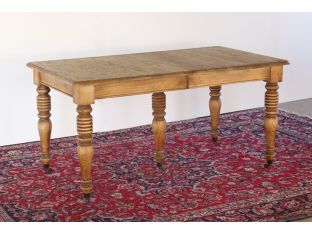 Turned Leg Oak Dining Table