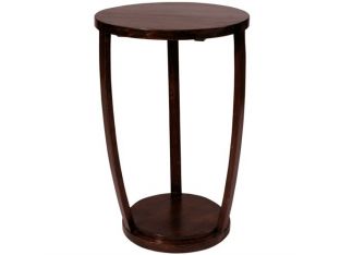 Bowed Ebony End Table