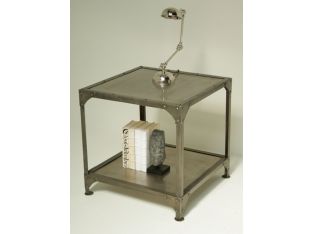 End Table in Antique Nickel Finish