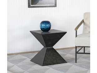 Raw Black Metal End Table