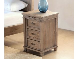 Settler Bedside Table in Sundried Ash