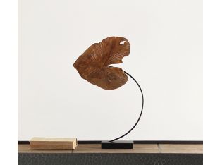 Small Carved Leaf Sculpture - Cleared Décor