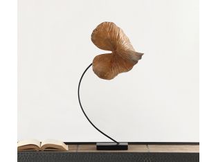 Large Carved Leaf Sculpture - Cleared Décor