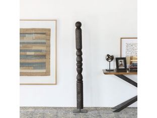 68"H Primitive Totem Sculpture - Cleared Décor