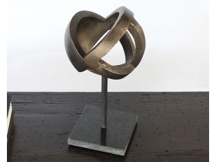 Large Antique Brass Ball Sculpture - Cleared Décor
