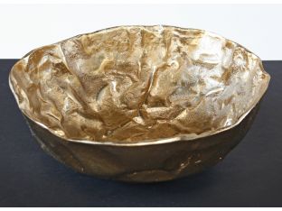 Crinkle Gold Bowl - Cleared Decor