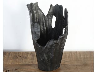 Black Abstract Sculptural Vase - Cleared Decor
